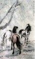 XU Beihong chevaux 2 vieux Chine encre